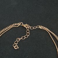Korean  Alloy Diamond Double-layer Necklace main image 3