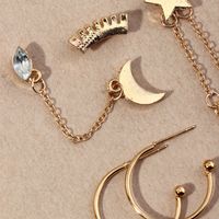 Fashion Simple Long Tassel Star Moon Earrings main image 4