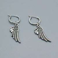 Retro Punk Hip-hop Alloy Feather Wings Earring main image 1