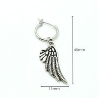 Retro Punk Hip-hop Alloy Feather Wings Earring main image 3