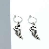 Retro Punk Hip-hop Alloy Feather Wings Earring main image 5