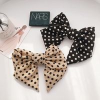 Korean Retro Simple Dot Bow Steel Clip main image 1