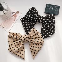 Korean Retro Simple Dot Bow Steel Clip main image 4