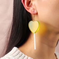 Sweet Candy Color Heart Lollipop Earrings main image 6