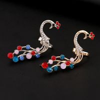 Fashion Diamond Peacock Color Diamond Ear Clip main image 6