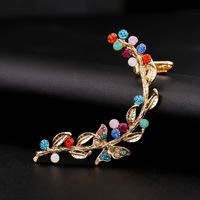 Colorful Diamond Leaf Alloy Hypoallergenic Earrings main image 5
