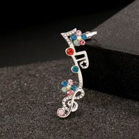 Fashion Colorful Diamond Musical Notes Hypoallergenic Earrings main image 2