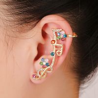 Pendientes Hipoalergénicos De Notas Musicales De Diamantes Coloridos De Moda main image 3