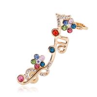 Fashion Colorful Diamond Musical Notes Hypoallergenic Earrings main image 5