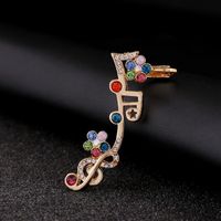 Fashion Colorful Diamond Musical Notes Hypoallergenic Earrings main image 6