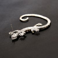 Clip D&#39;oreille Lézard Gecko Diamant Cristal main image 5