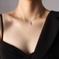 Trend Love Heart  Simple Titanium Steel 18k Gold Necklace main image 5