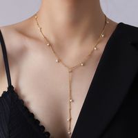 Fashion Y-shaped Tassel Long Sweater Chain Necklace main image 1