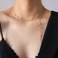 Fashion Y-shaped Tassel Long Sweater Chain Necklace main image 3