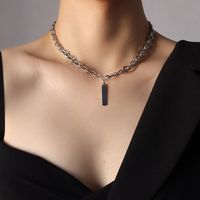 Fashion  Chain Square  Pendant Necklace main image 3