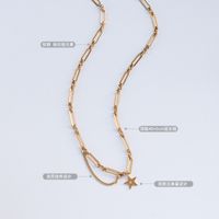 Star Hollow Five-pointed Star Tassel Pendant Necklace main image 3