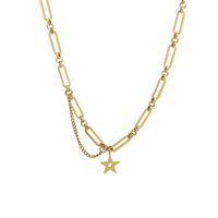 Star Hollow Five-pointed Star Tassel Pendant Necklace main image 2