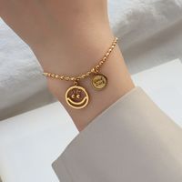 Hip-hop Smiley Face Granos De Arroz Suerte Pulsera De Buena Suerte main image 2