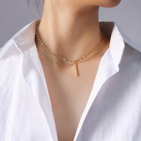 Einfache Mehrschichtige Halskette main image 1