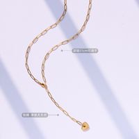 Retro Thick Chain Adjustable Peach Heart Love Necklace main image 5