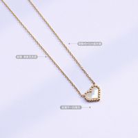 Fashion Peach Heart White Sea Shell Pendant Love Necklace main image 5