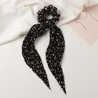 New Knotted  Snake Print Ribbon Hair Scrunchies main image 4