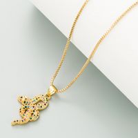 Creative Copper Micro-inlaid Zircon Snake-shaped  Necklace main image 5