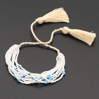 Simple Rice Bead Multi-layered Diamond-studded Bracelet main image 5