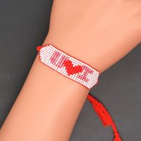 Miyuki  Rice Bead Woven Pink Love Letters Handmade Beaded Bohemian Bracelet main image 5