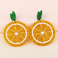 Boucles D&#39;oreilles En Acrylique Citron Orange main image 5