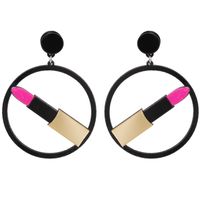 Fashion Lipstick Circle Earrings main image 2