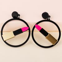 Fashion Lipstick Circle Earrings main image 4