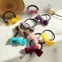 Cute Bow Knot Pure Color Wool Hair Rope main image 6