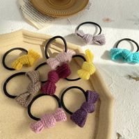 Cute Bow Knot Pure Color Wool Hair Rope main image 5