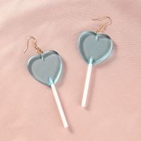 Sweet Candy Color Heart Lollipop Earrings sku image 2