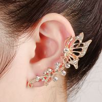 Exquisite Zircon Fashion Diamond Butterfly-shaped Ear Clip sku image 1