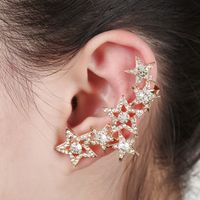 Crystal Star Exaggerated Earrings sku image 1