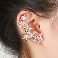 Crystal Star Exaggerated Earrings sku image 2