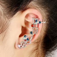 Fashion Colorful Diamond Musical Notes Hypoallergenic Earrings sku image 2