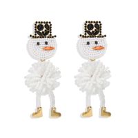 Creative Snowman Earrings sku image 3