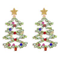 Creative Simple Christmas Tree Earrings sku image 1