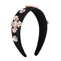 Baroque Fashion Retro Broad-brimmed Pearl Headband sku image 3