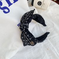 Woolen Plaid Fabric Headband sku image 2