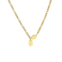 Collier De Clavicule Anglaise Ovale Simple Bonne Chance sku image 2