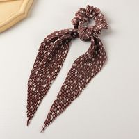 New Knotted  Snake Print Ribbon Hair Scrunchies sku image 5