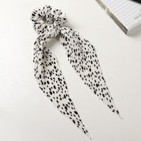 New Knotted  Snake Print Ribbon Hair Scrunchies sku image 2