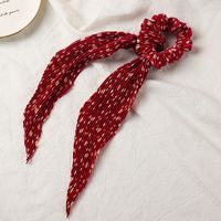 New Knotted  Snake Print Ribbon Hair Scrunchies sku image 4