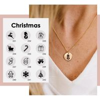 Stainless Steel Pendant Lettering Christmas Gift Necklace main image 1