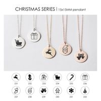 Stainless Steel Pendant Lettering Christmas Gift Necklace main image 6