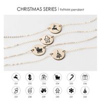 316l Stainless Steel Necklace Simple Gold-plated Titanium Steel Pendant Lettering Necklace main image 6
